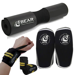 Bundle Offer Buy Squat Pad, Wrist Wrap and Core Slider - Bear